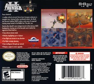 Blades of Thunder II - Box - Back Image