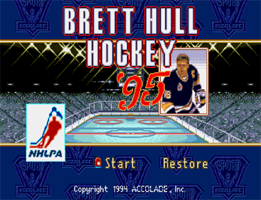 Brett Hull Hockey 95 - Screenshot - Game Title Image