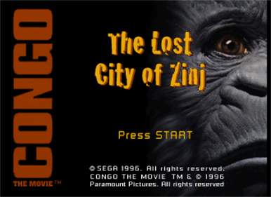 Congo The Movie: The Lost City of Zinj - Screenshot - Game Title Image