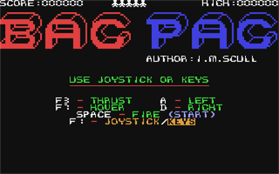 Bac Pac - Screenshot - Game Title Image