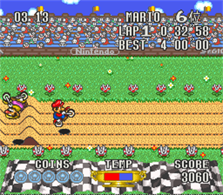 Excitebike: Bunbun Mario Battle: Stadium 1 - Screenshot - Gameplay Image
