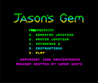 Jason's Gem - Screenshot - Game Select