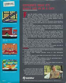 Police Quest: In Pursuit of the Death Angel - Box - Back Image