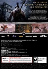 Sekiro: Shadows Die Twice - Fanart - Box - Back Image