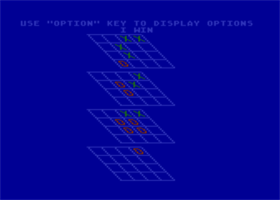 3-D Tic-Tac-Toe (Atari) - Screenshot - Game Over Image