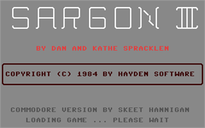 Sargon III - Screenshot - Game Title Image