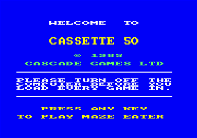 Cassette 50 - Screenshot - Game Title Image