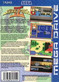 Shining Force II - Box - Back Image