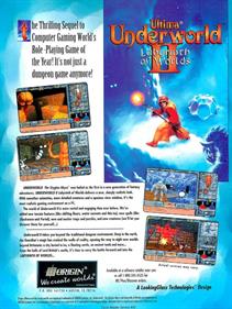 Ultima Underworld II: Labyrinth of Worlds - Advertisement Flyer - Back