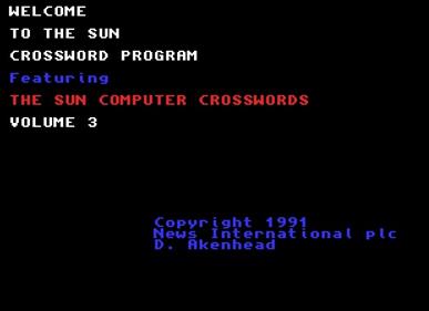 The Sun Computer Crosswords 3 & 4 - Screenshot - Game Title Image