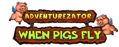 Adventurezator: When Pigs Fly - Clear Logo Image