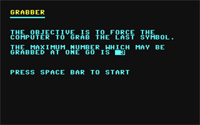 Grabber (CCI) - Screenshot - Game Title Image