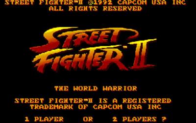 Street Fighter II: The World Warrior - Screenshot - Game Select Image