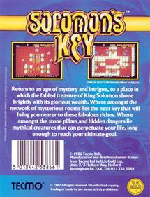 Solomon's Key - Box - Back Image