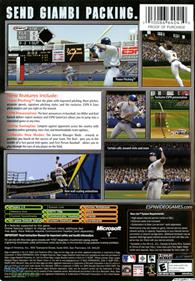 ESPN Major League Baseball - Box - Back Image