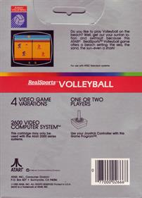 RealSports Volleyball - Box - Back Image