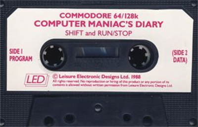 Computer Maniacs 1989 Diary - Cart - Front Image