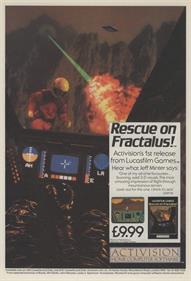 Rescue on Fractalus! - Advertisement Flyer - Front Image