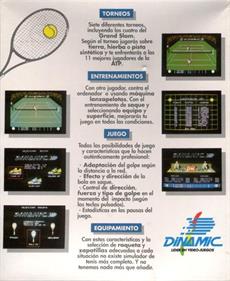 Professional Tennis Simulator - Box - Back Image