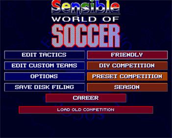 Sensible World of Soccer - Screenshot - Game Select Image