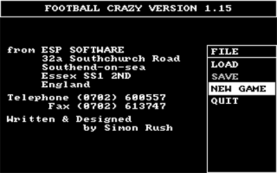 Football Crazy - Screenshot - Game Title Image