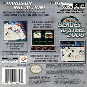 NHL Blades of Steel 2000 - Box - Back Image