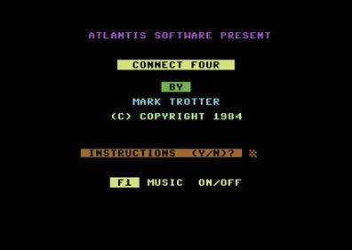 Connect 4 (Atlantis Software) - Screenshot - Game Title Image