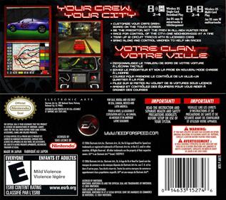 Need for Speed Carbon: Own the City - Box - Back Image