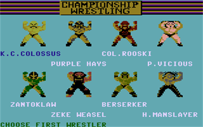 Championship Wrestling - Screenshot - Game Title Image