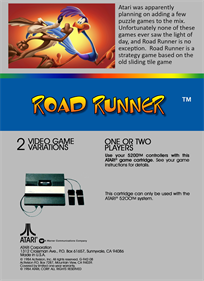 Road Runner - Box - Back Image