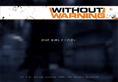 Without Warning - Screenshot - Game Title Image