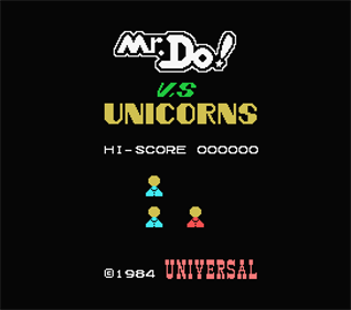 Mr. Do! vs Unicorns - Screenshot - Game Title Image