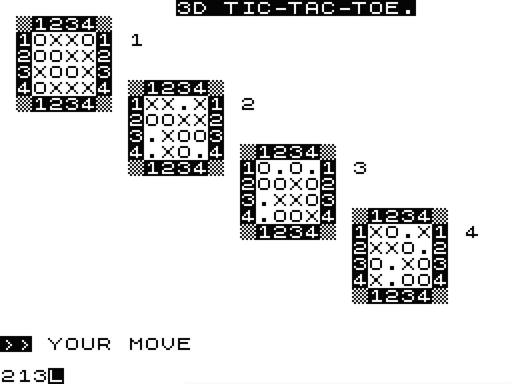 3D Tic-Tac-Toe