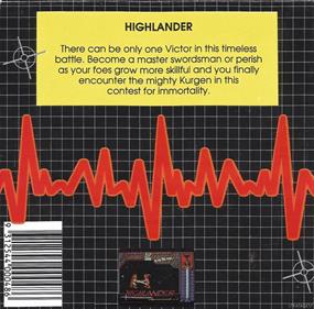Highlander - Box - Back Image