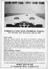 Formula One - Advertisement Flyer - Front Image
