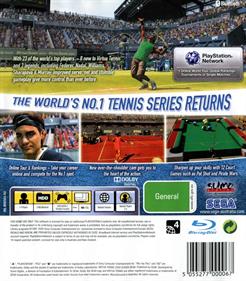 Virtua Tennis 2009 - Box - Back Image