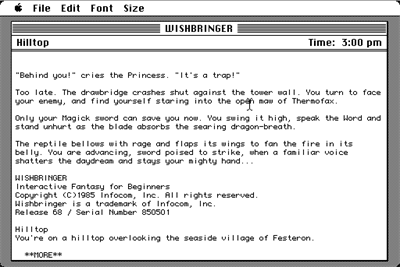 Wishbringer - Screenshot - Gameplay Image