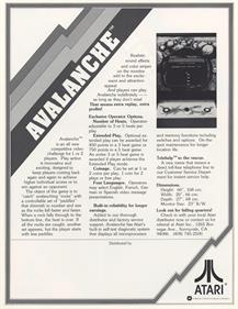 Avalanche - Advertisement Flyer - Back