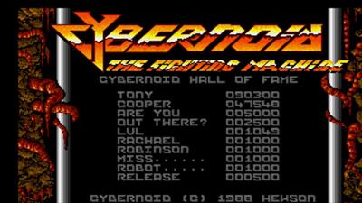Cybernoid: The Fighting Machine - Screenshot - High Scores Image