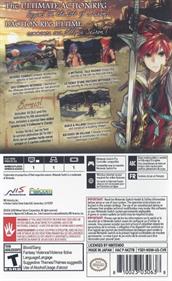 Ys VIII: Lacrimosa of Dana - Box - Back Image