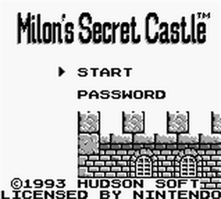 Milon's Secret Castle - Screenshot - Game Title Image