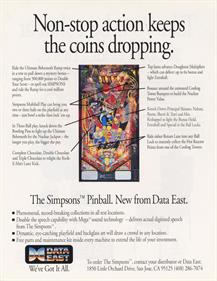 The Simpsons - Advertisement Flyer - Back Image