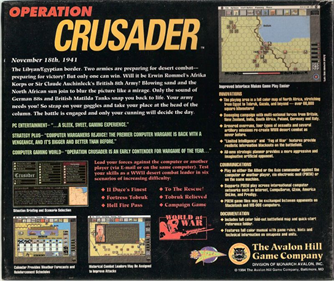 Operation Crusader - Box - Back Image