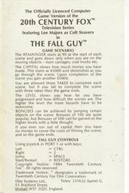 The Fall Guy - Box - Back Image