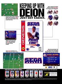 Prime Time NFL Starring Deion Sanders - Advertisement Flyer - Front Image