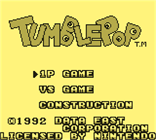 Tumble Pop - Screenshot - Game Select Image