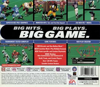 Madden NFL 99 - Box - Back Image