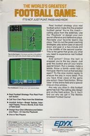 The World's Greatest Football Game - Box - Back Image