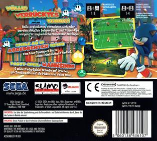 Sega Superstars Tennis - Box - Back Image
