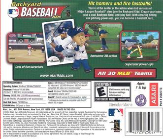 Backyard Baseball 2005 - Box - Back Image